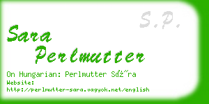 sara perlmutter business card